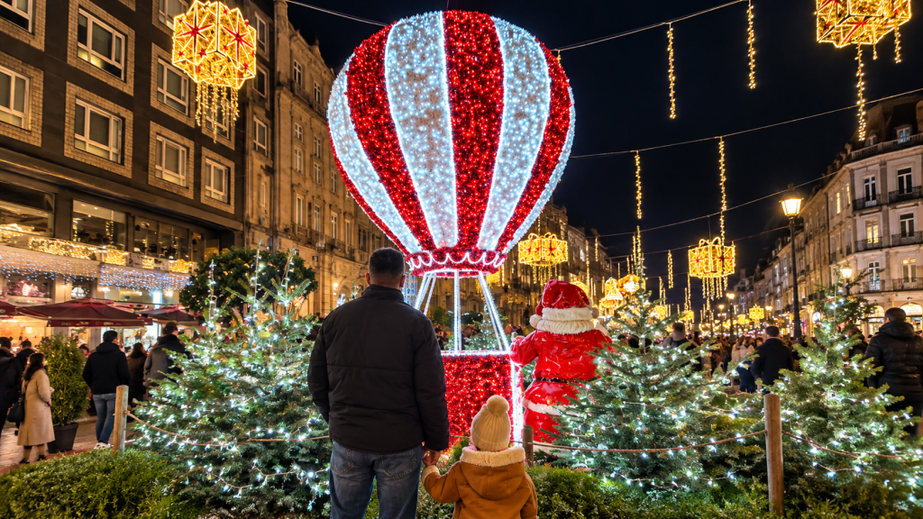Luces de Navidad en autocaravana